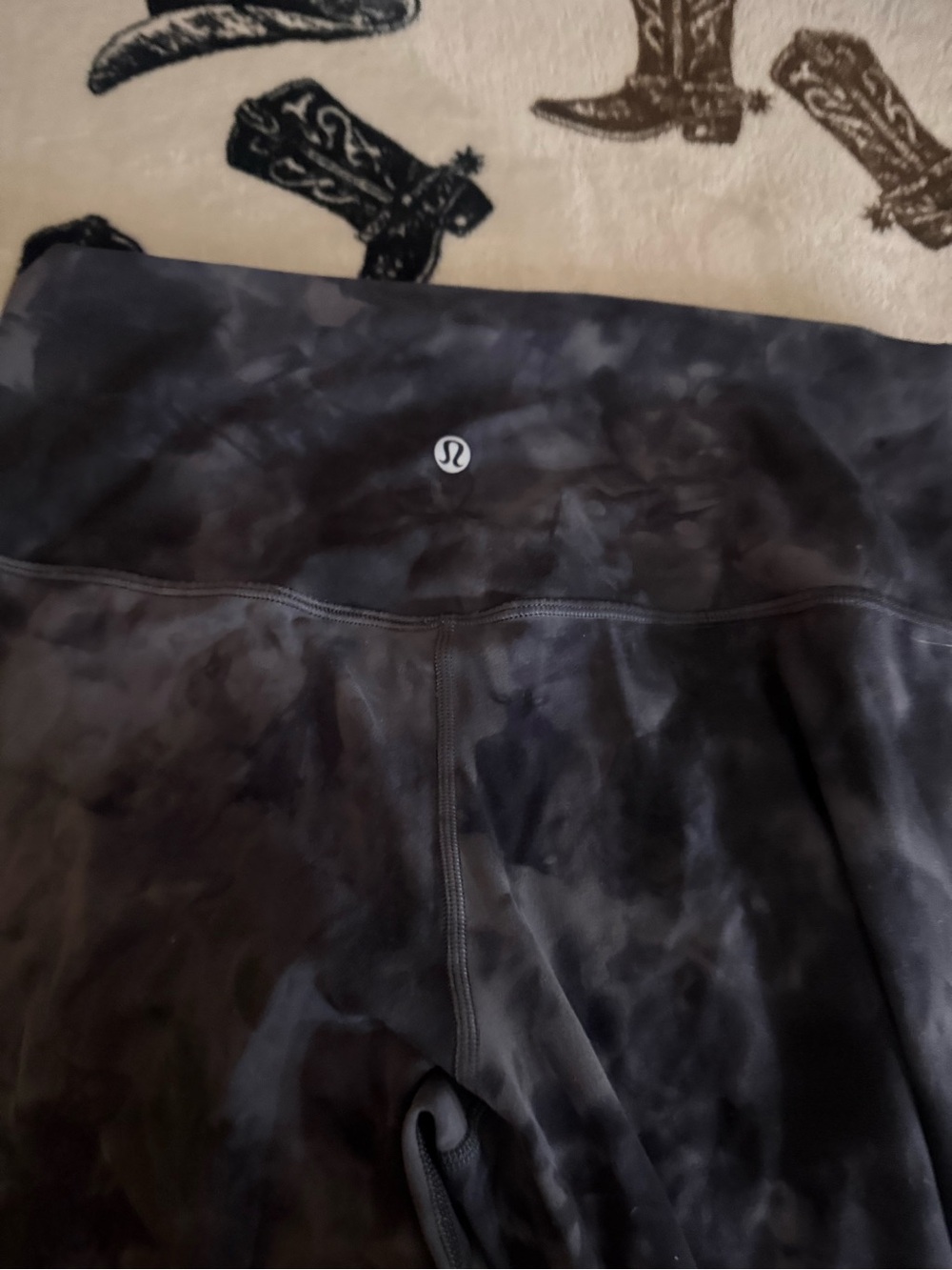 Lululemon Black Tie-Dye High-Rise Leggings